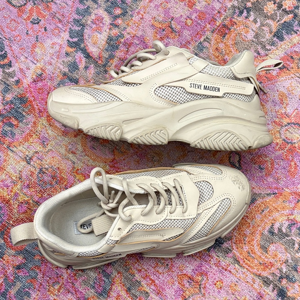 Steve Madden Off-White Chunky Sneakers